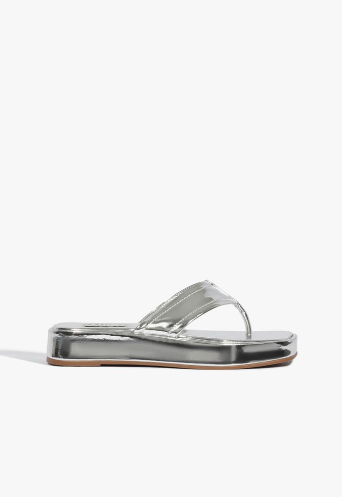 Chinelo Plataforma Silver