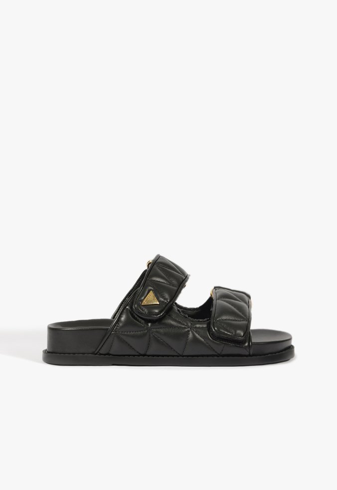 Papete Matelassê Couro Preto