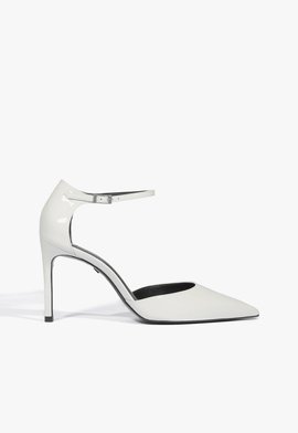 Sapato Scarpin Salto Alto Verniz Branco
