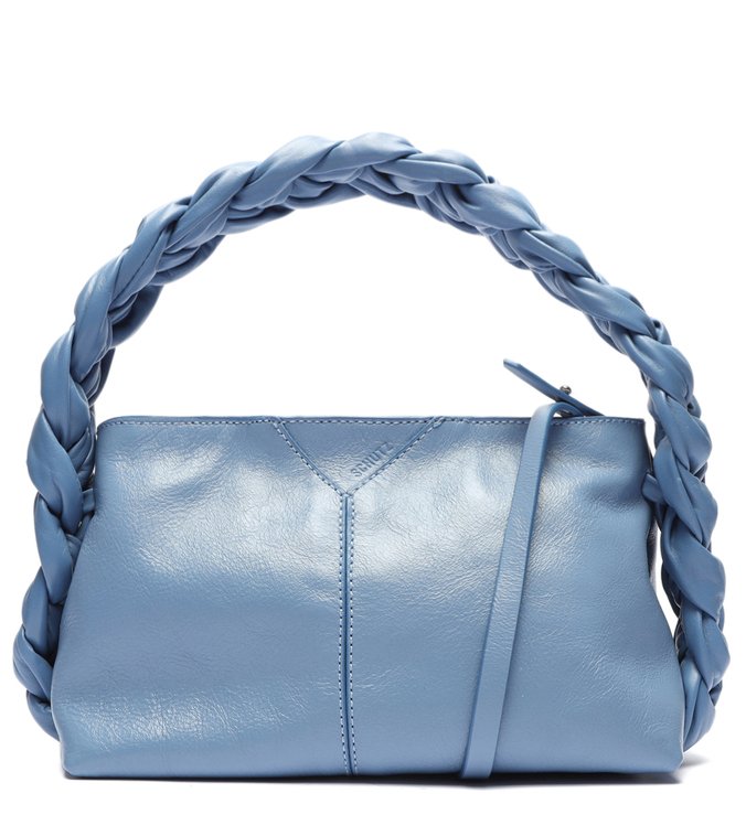 Bolsa Tiracolo Pequena Jenna Couro Azul