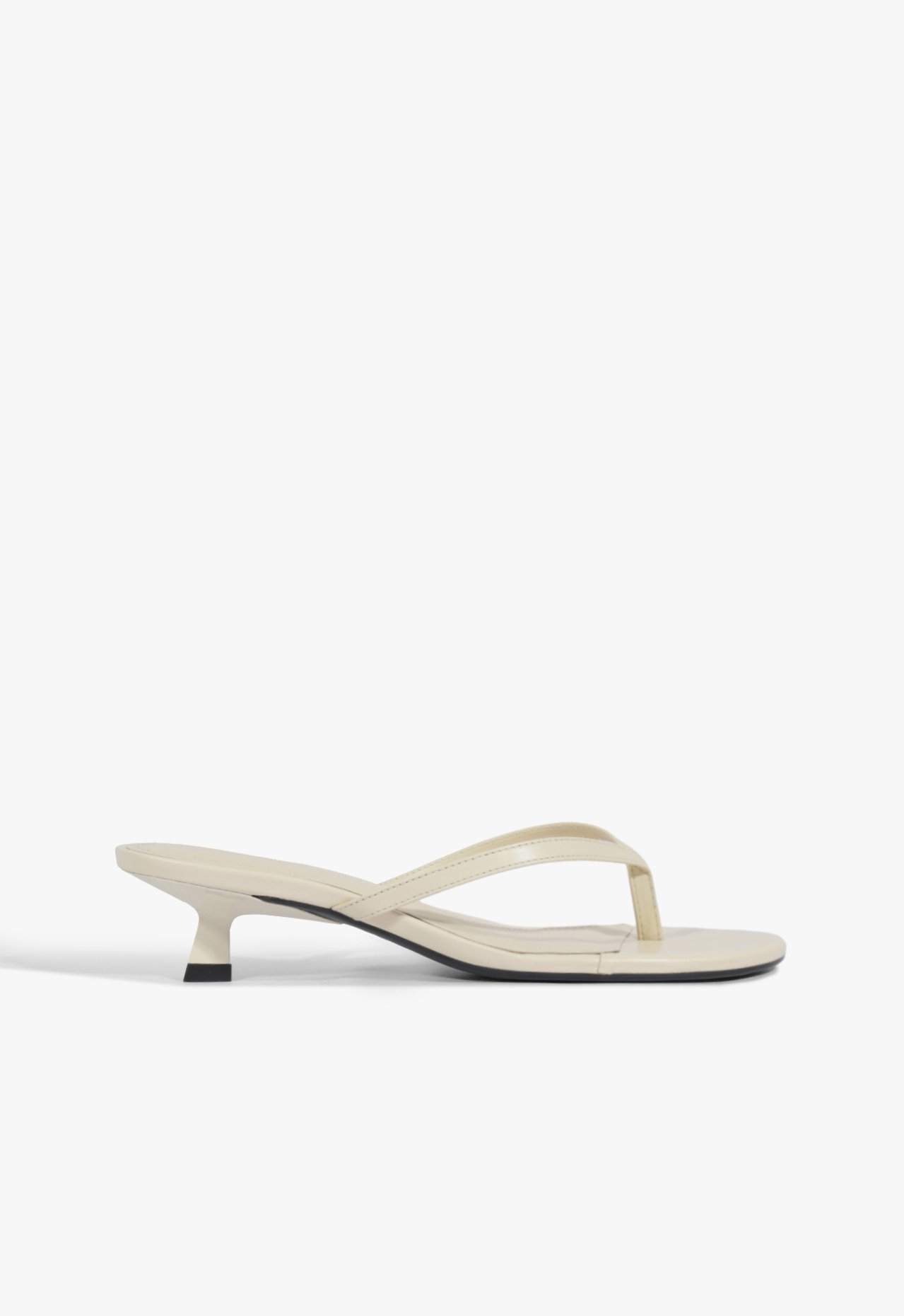 Sandália Mule Tiras Salto Baixo Couro Nude | Schutz