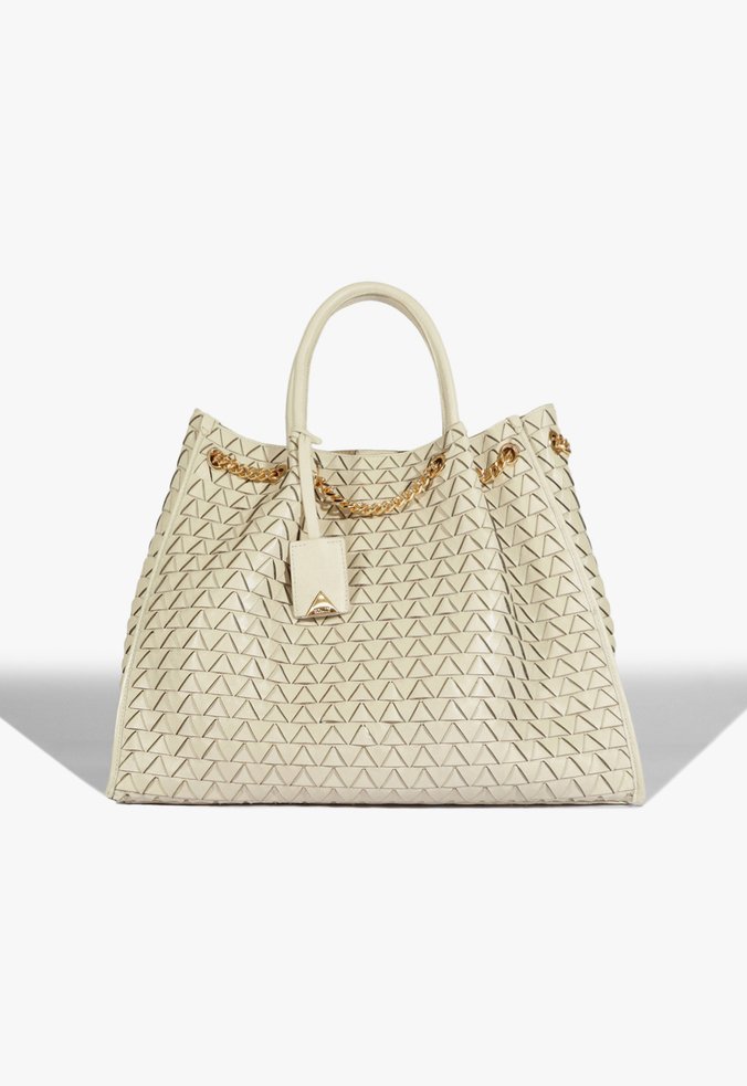 Vista 3 Bolsa Tote Rebecca Couro Branca Schutz Branco Schutz Branco