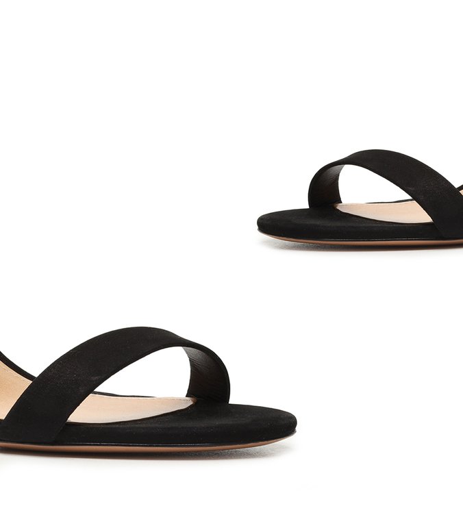 Sandália Gisele Mid Heel Black Sandália Gisele Mid Heel Black