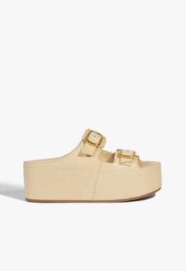 Tamanco Liora Couro Branca