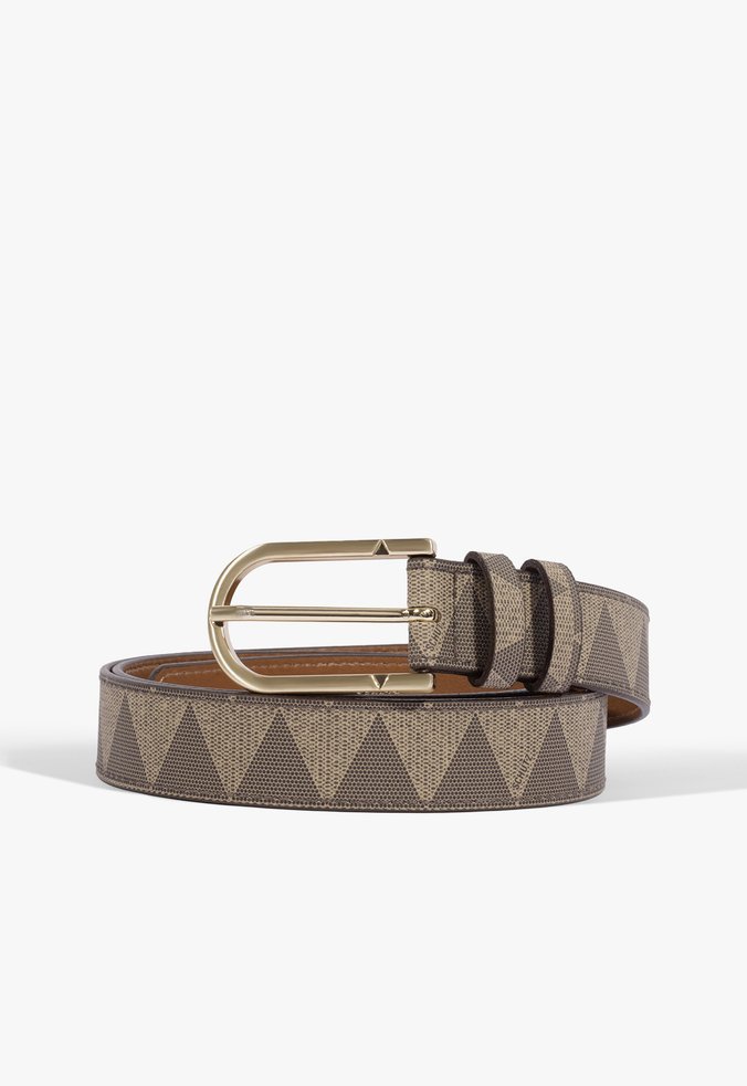 Cinto Triangle Couro Marrom