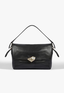 Bolsa Tiracolo Média Bubble Couro Preta