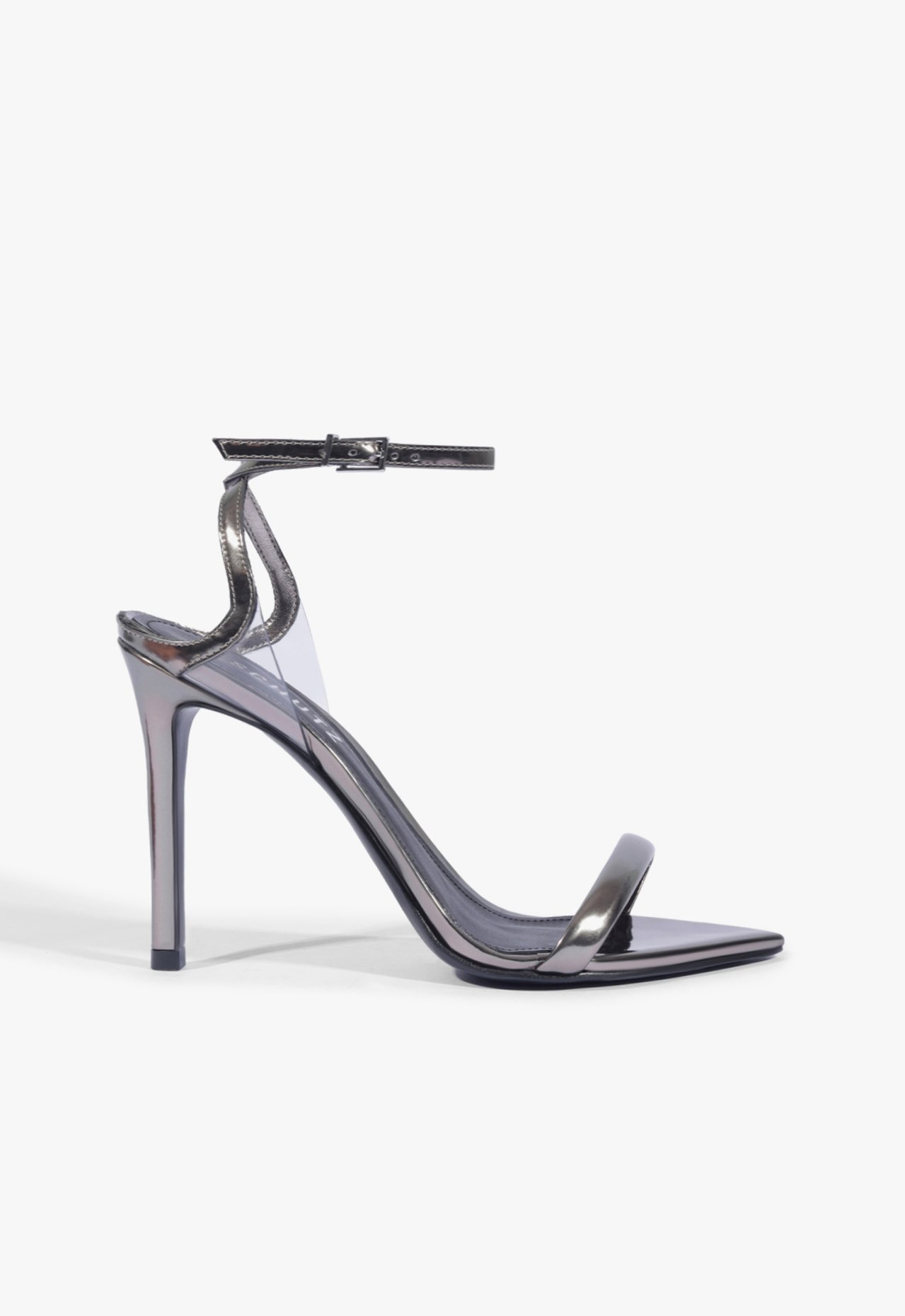 Vista 2 Sandália Salto Alto Skye Couro Verniz Onix | Schutz Schutz BR Prata Schutz BR Prata