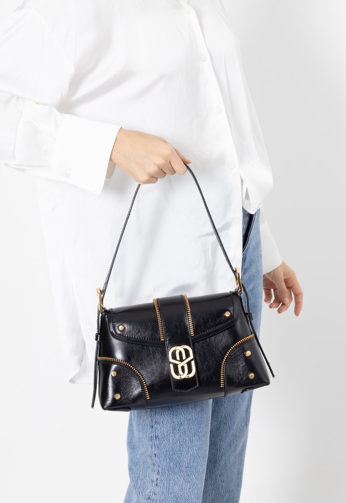 Bolsa Shoulder Joss Couro Preta