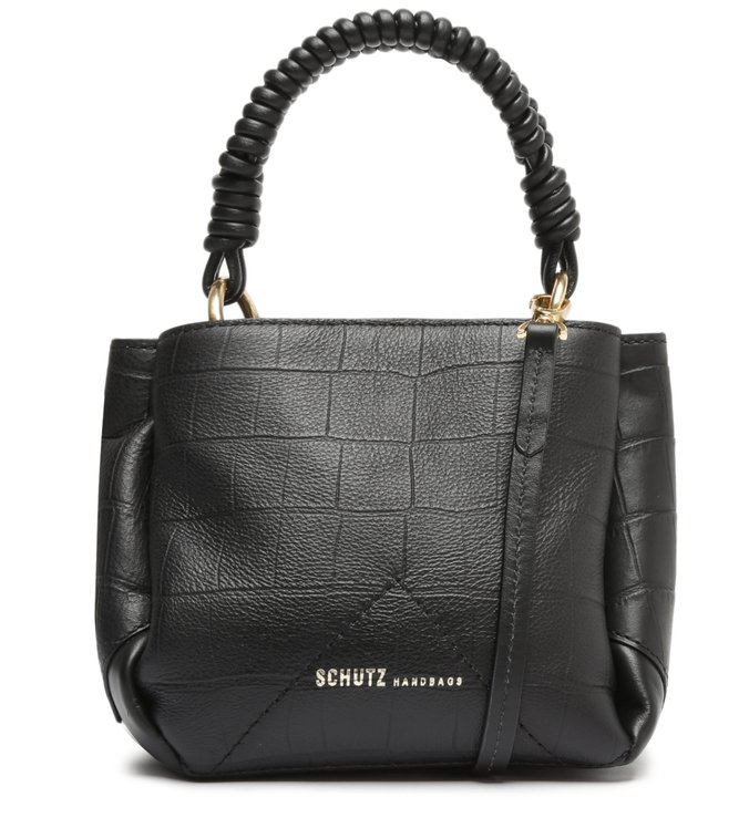 croc embossed bucket bolsa