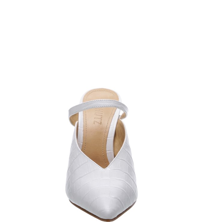 Sapato Scarpin New Quereda Croco Branco