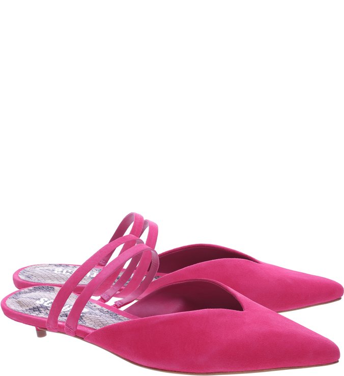 Mule Micro Heel Straps Pink