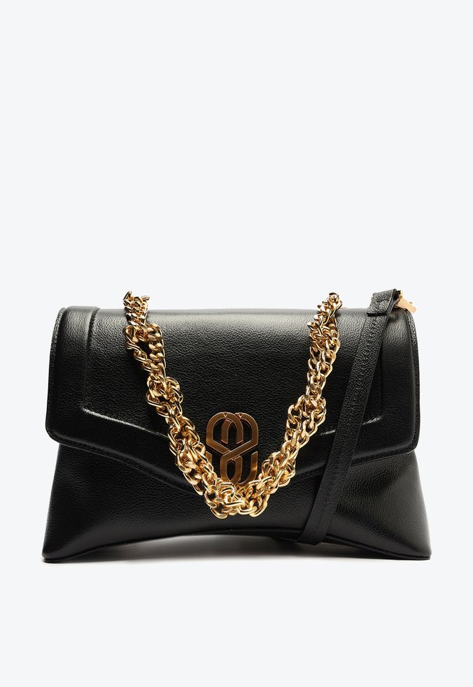 Bolsa Tiracolo Grande Blair Couro Preta