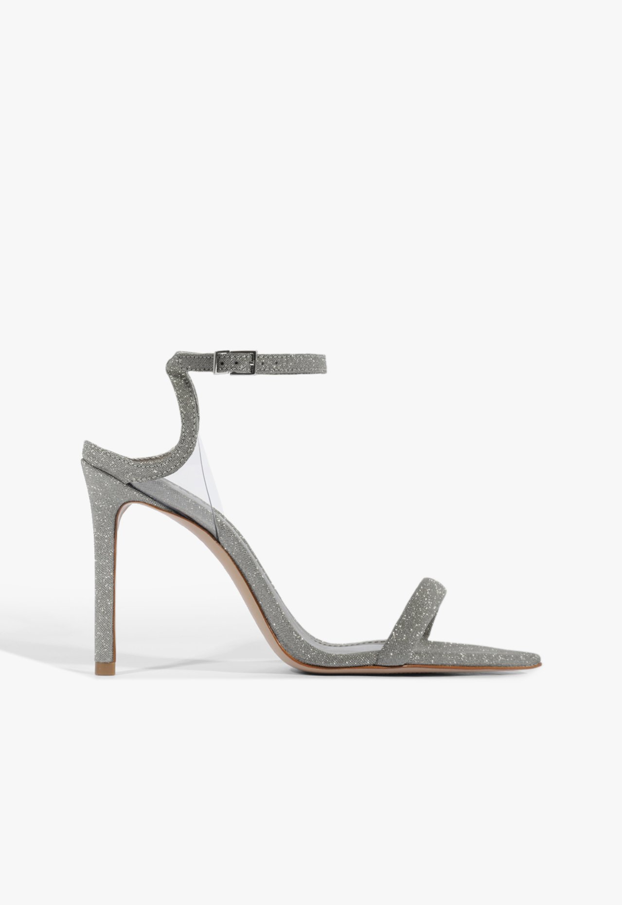 Sandalia Salto Alto Skye Couro Prata | Schutz