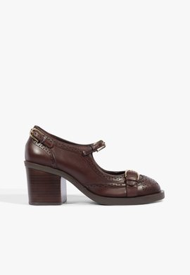 Oxford Salto Médio Fivela Perfurado Preta | Schutz