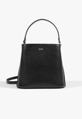 Bolsa Tiracolo Bucket Esther Média Couro Preta