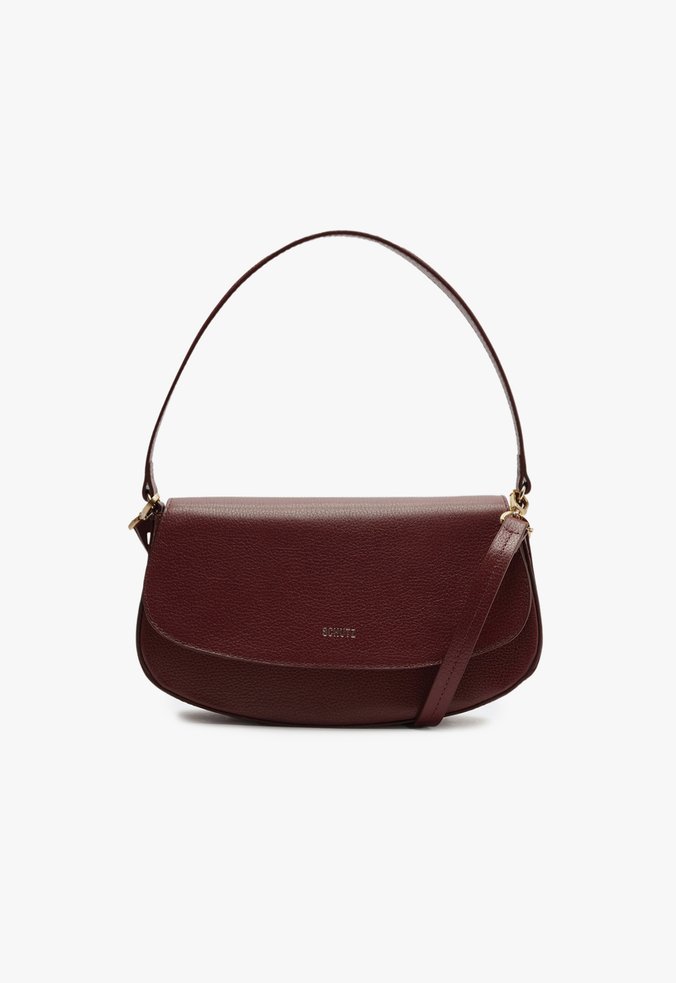 Bolsa Tiracolo Média Baguette Esther Couro Vinho