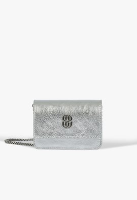 Bolsa Tiracolo Dee Pequena Couro Prata