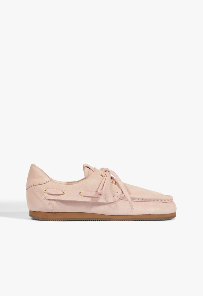 Mocassim Sam Couro Rosa