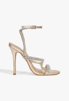 Sandália Lyra Strass Dourada