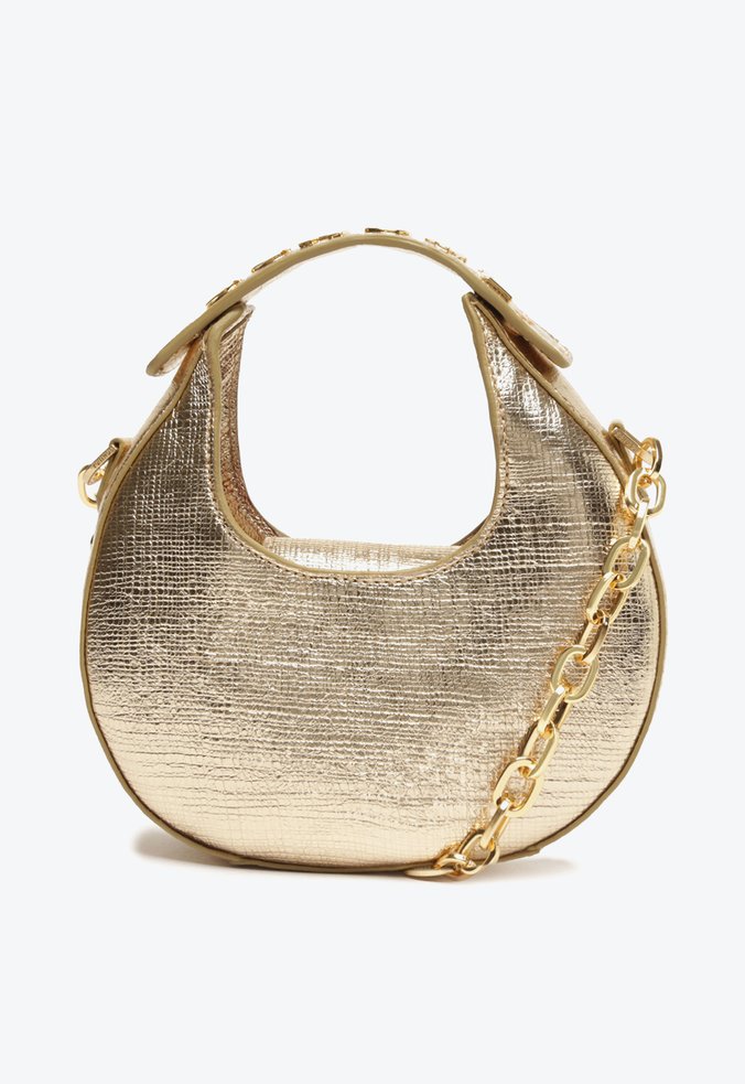 Bolsa Tiracolo Mini Luara Couro Dourada