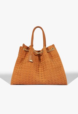 Bolsa Tote Maxi Rebecca Camurça Marrom
