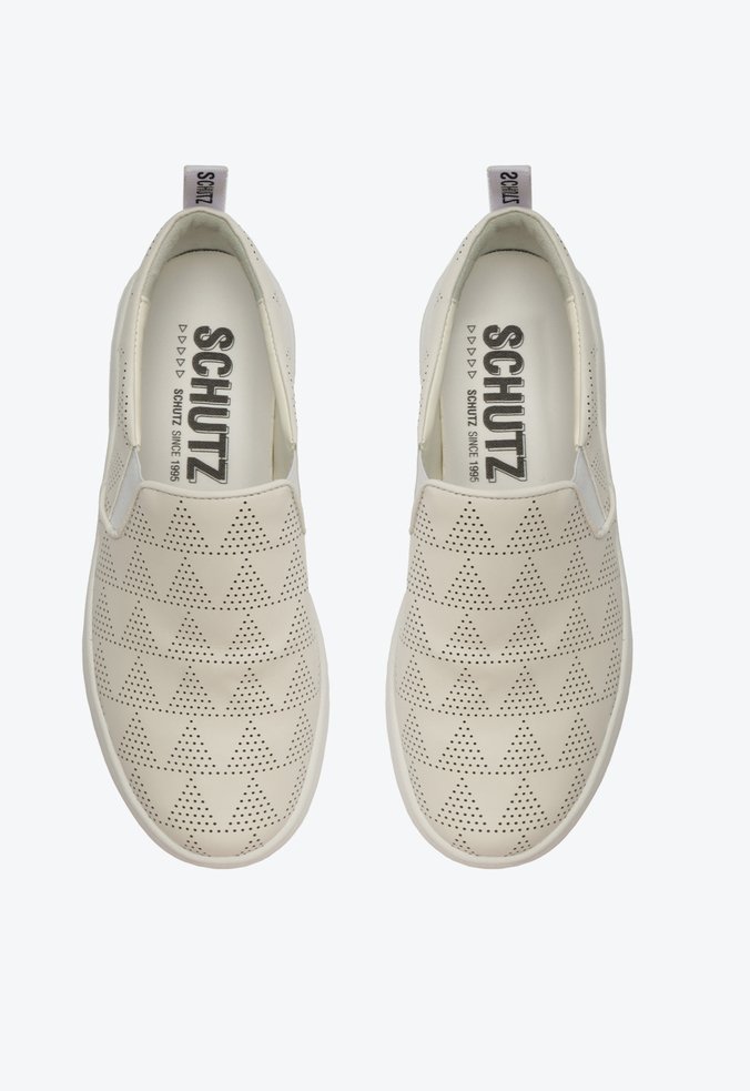 Tênis Slip On Triangle Couro Branco