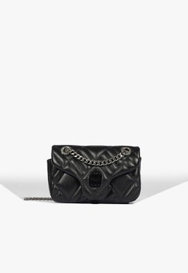 Bolsa Shoulder Perry Pequena Couro Preta
