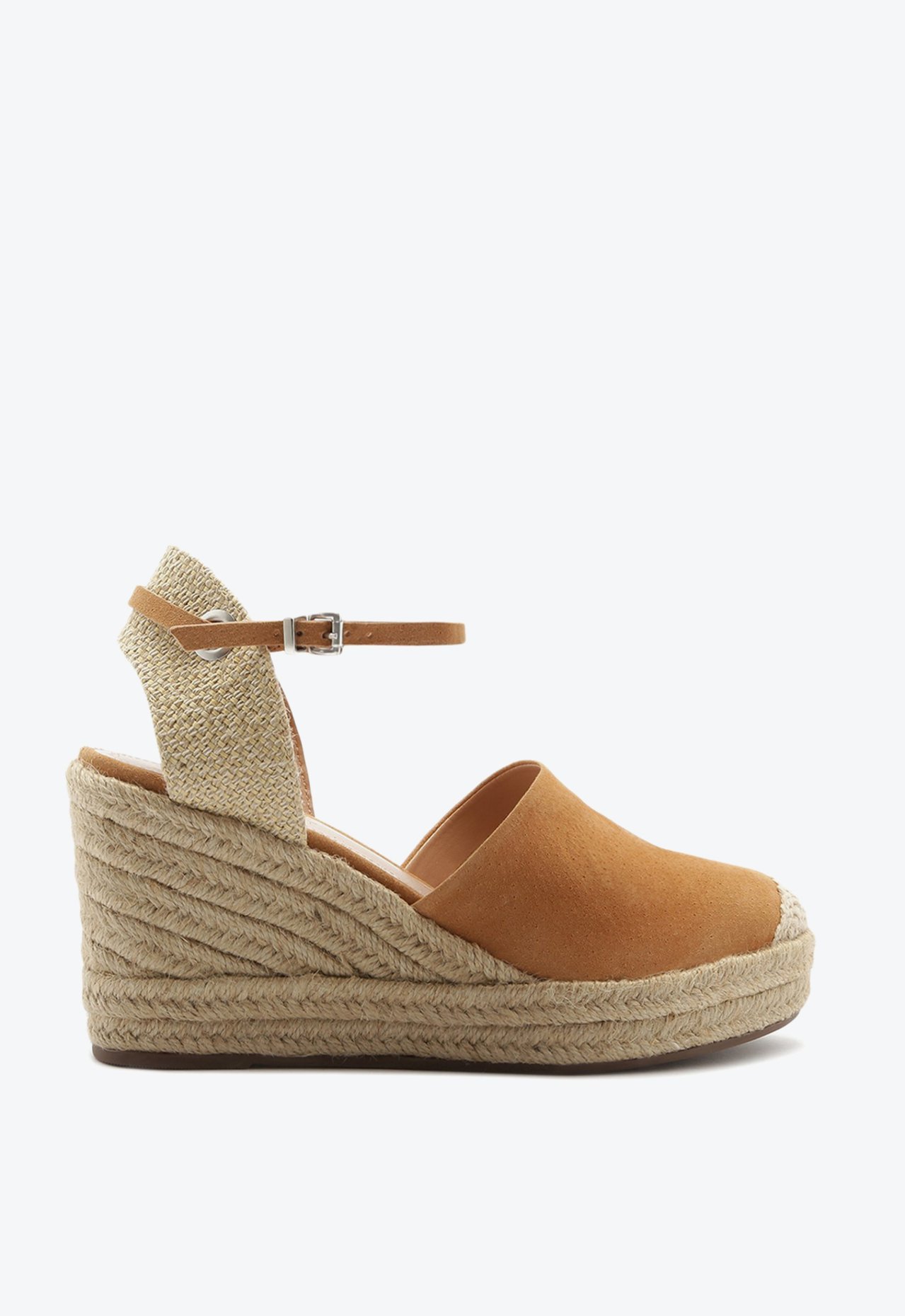 Sandalia Espadrille Lona Marrom