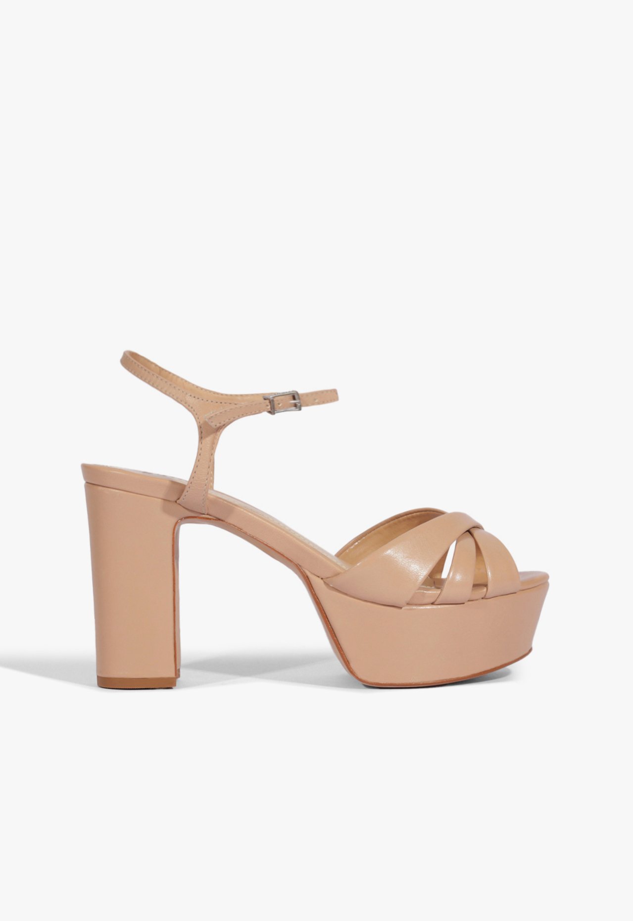 Sandália Keefa Meia Pata Couro Bege | Schutz