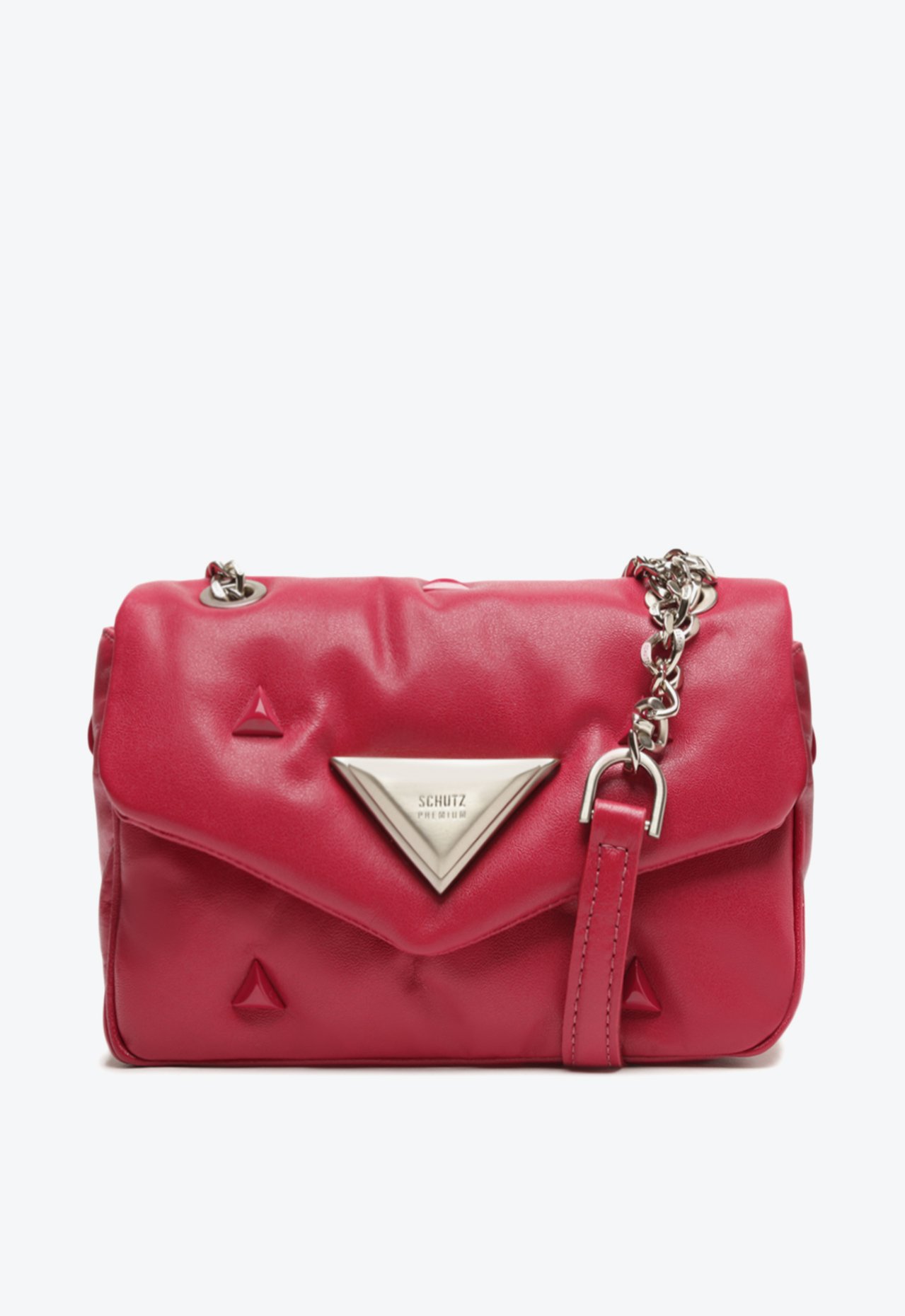 Bolsa Tiracolo Pequena 944 Capitonê Couro Vermelha | Schutz