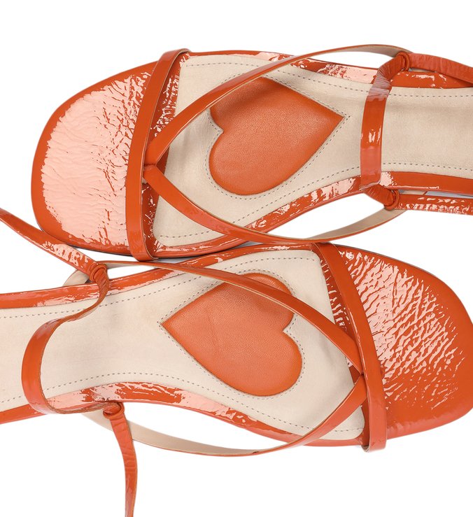 Schutz x Ginger Sandália Flat Lace-Up Ocre Schutz x Ginger Sandália Flat Lace-Up Ocre