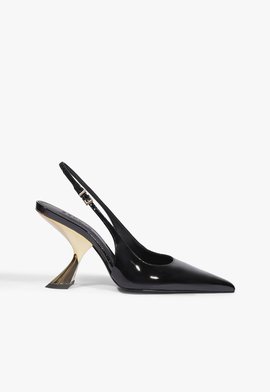 Slingback Eleanor Couro Preta