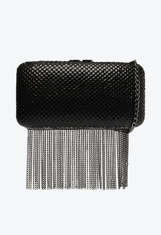 Bolsa Clutch Giulia Snake Preta