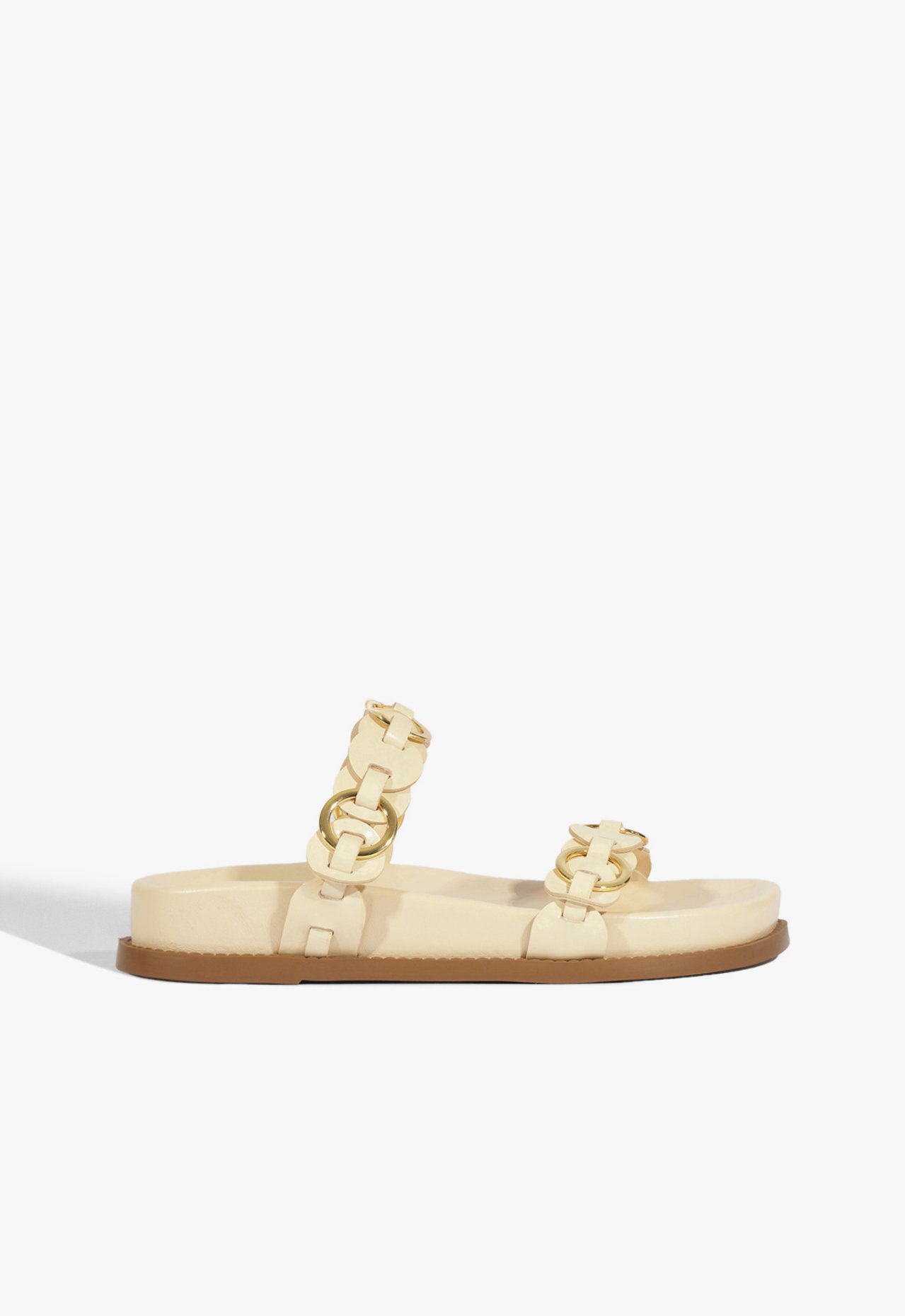 Sandália Papete Selina Sporty Couro Branca | Schutz