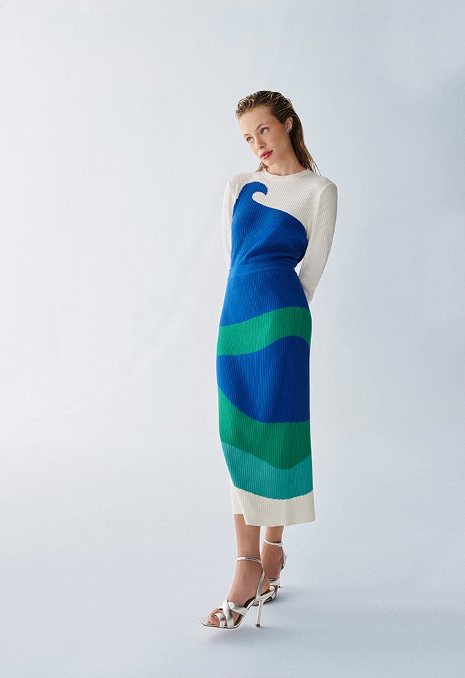 Saia Tricot Midi Ivana Colorida