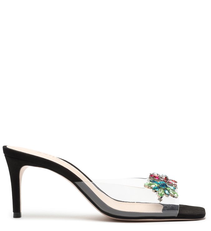 Sandália Mule Vinil Glam Preta