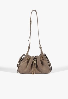 Bolsa Shoulder Media Lilibet Couro Cinza