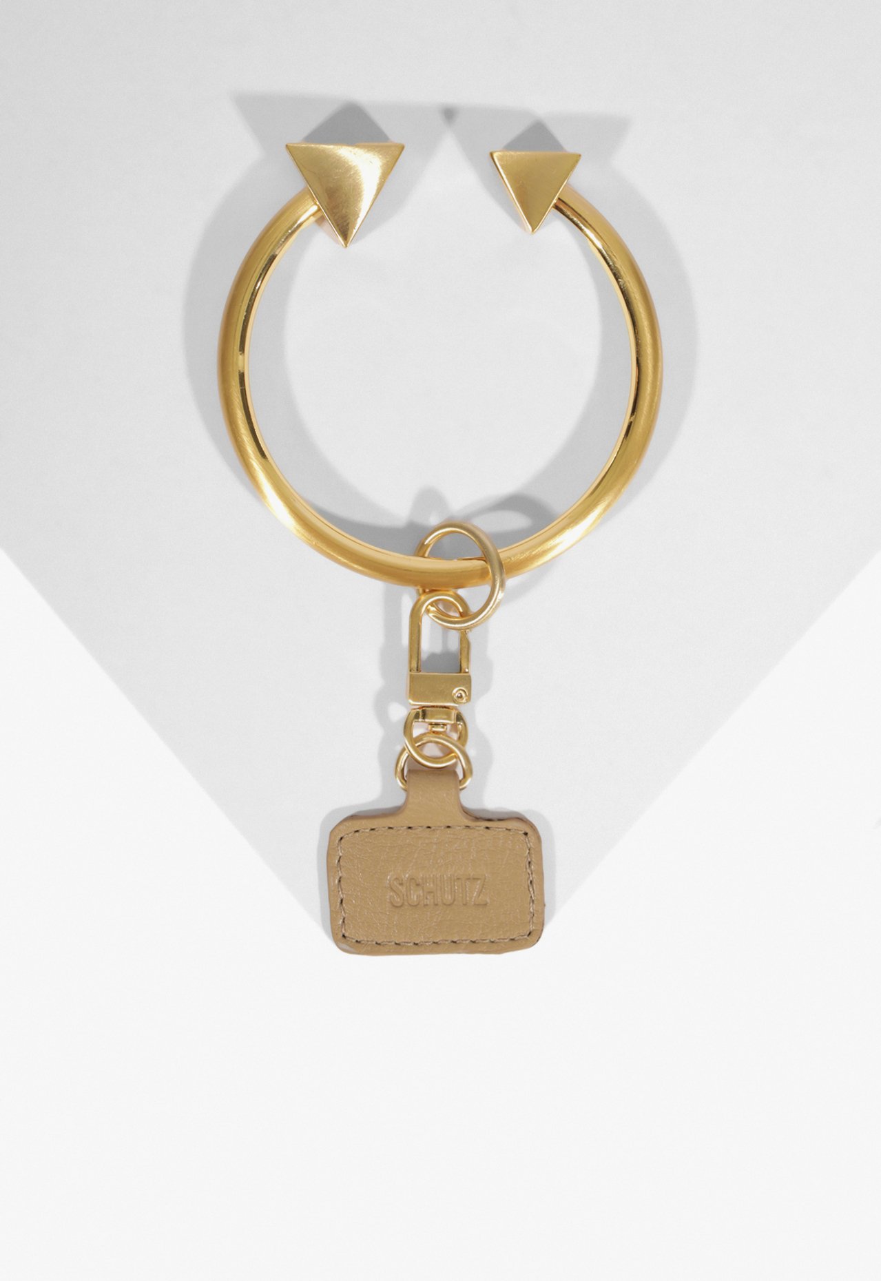 Bag Charm Virgo Piercing Couro Bege | Schutz