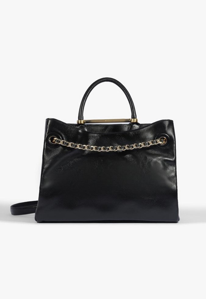 Bolsa Tote Crush Couro Preta