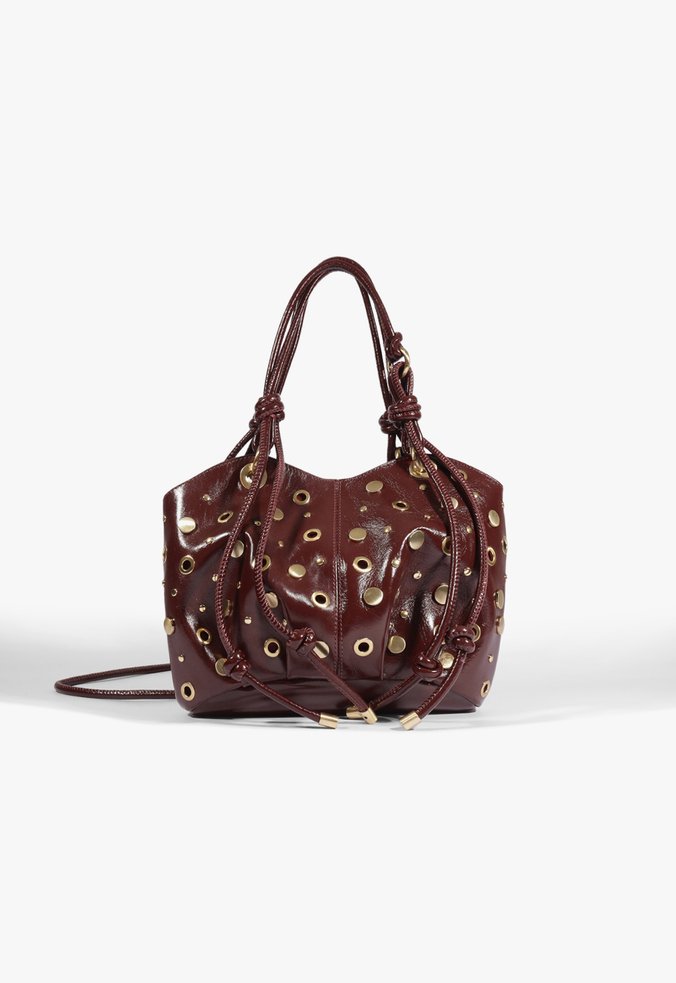 Bolsa Hobo Berry Pequena Couro Vinho