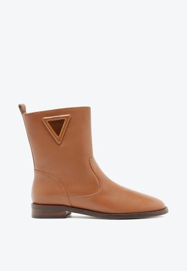 Bota Montaria Couro Cano Médio Marrom