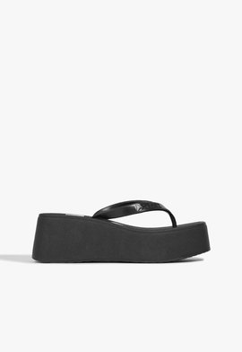 Chinelo Plataforma Jellys Preta