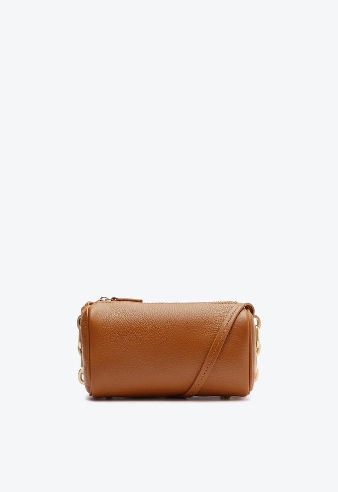 Bolsa Shoulder Baguete June Couro Marrom