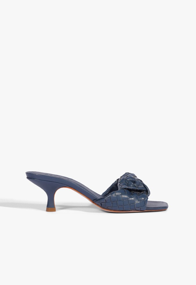 Mule Couro Azul