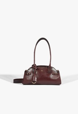 Bolsa Tote Baguete Broadway Pequena Couro Vinho