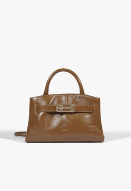 Bolsa Heater Hobo Média Couro Marrom
