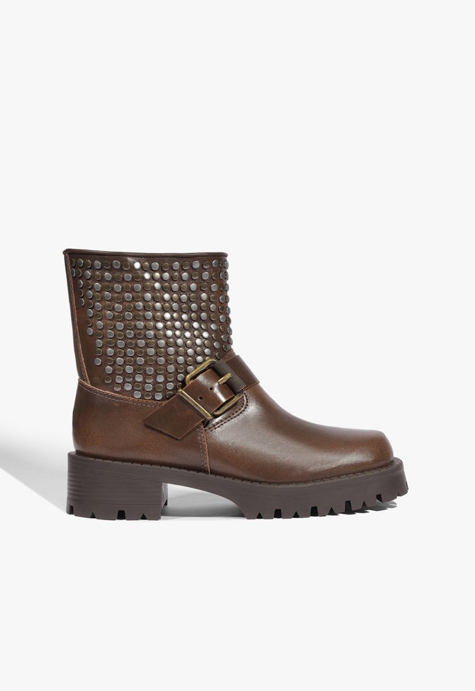 Vista 3 Bota Marla Studs Couro Schutz Marrom Marrom
