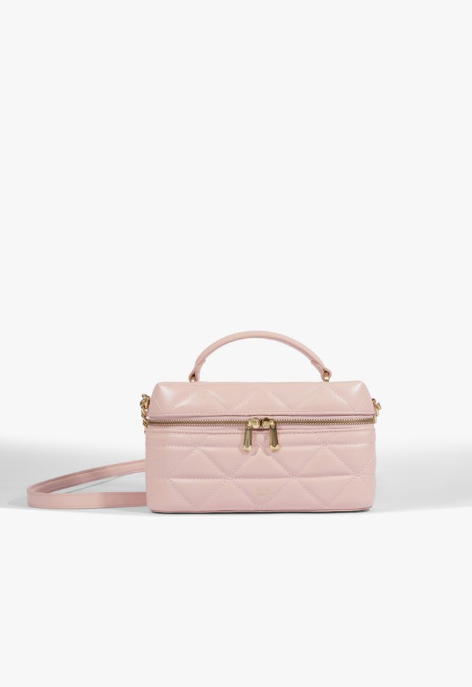 Bolsa Satchel Vanity Média Couro Rosa