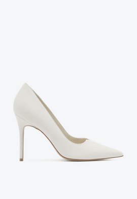 Sapato Scarpin Salto Alto Ines Couro Branco