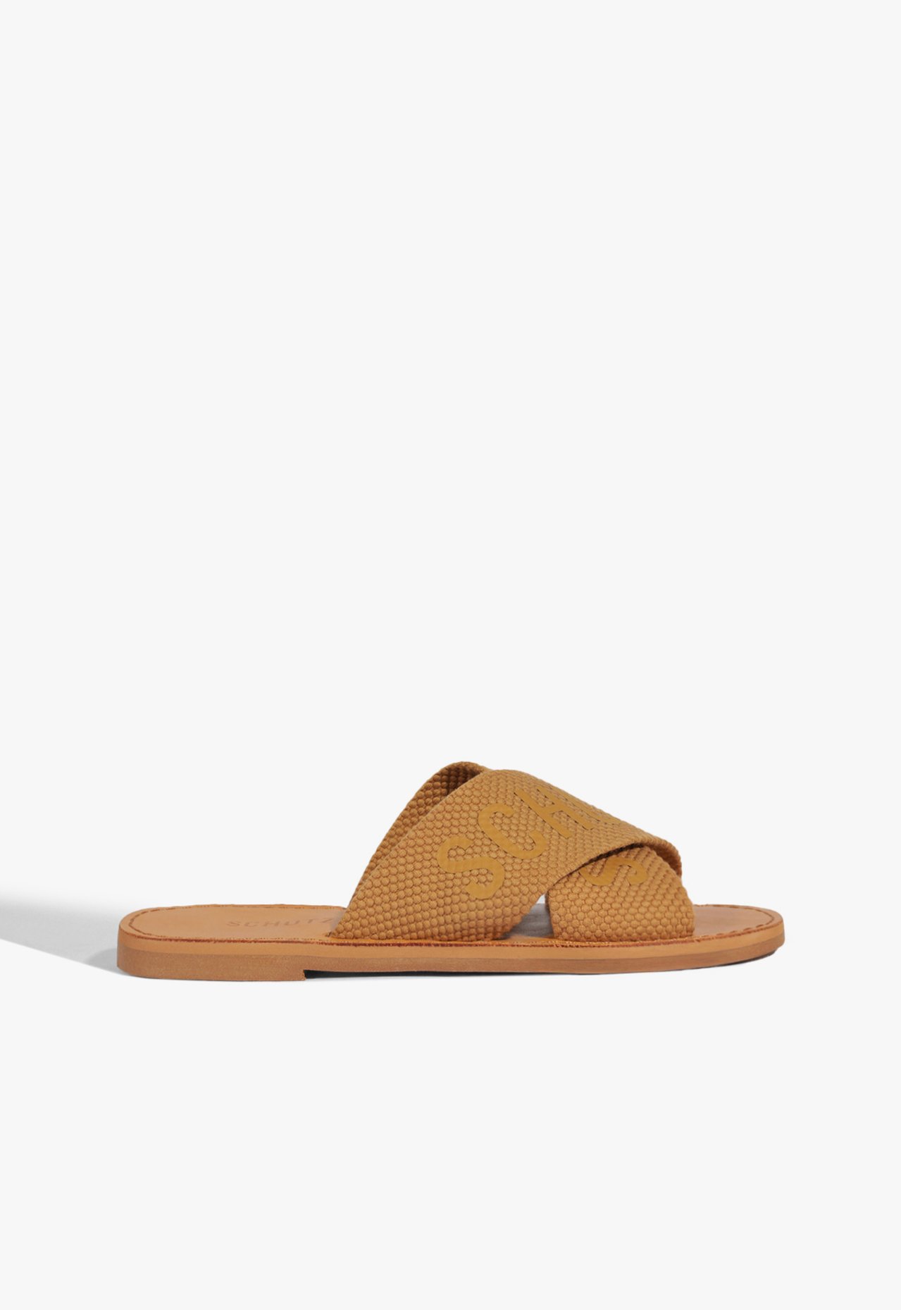 Sandália Rasteira Lia Tecido Marrom | Schutz